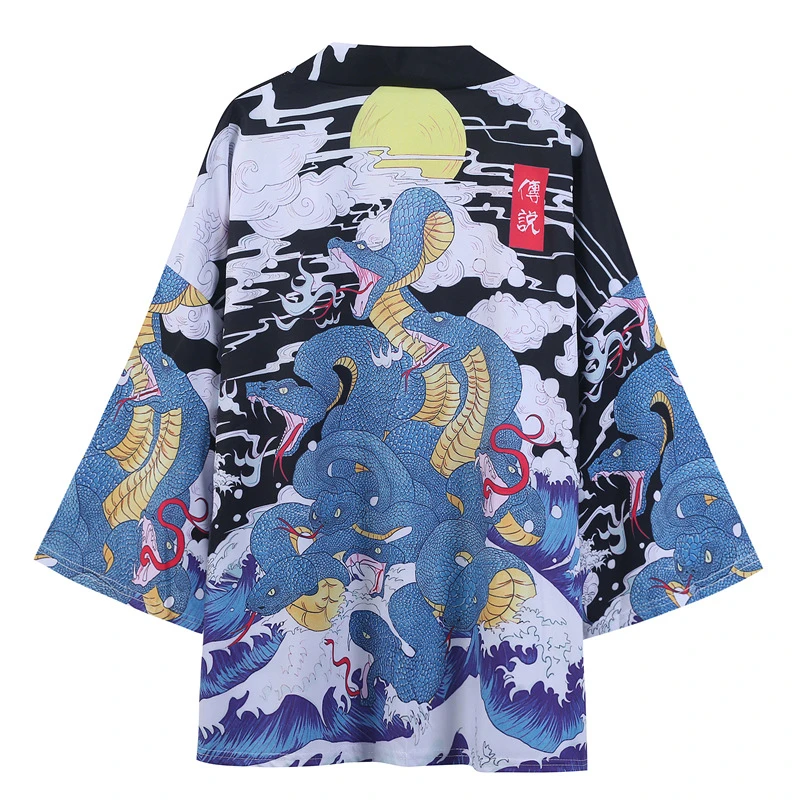 

Japanese Kimonos Cardigan Robe Men New Women Printing Causal Sunscreen Clothes Thin Loose Summer Kimonos Yukata Asian Clothes