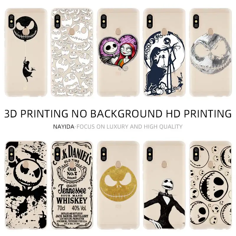 Модный мягкий чехол для Xiaomi Redmi 9A 8A 7A 6A Note 9 8 7 6 5 Pro 8T 9S Coque jack skellington|Бамперы| |