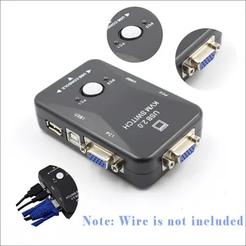 KVM Switch Box 2 Port USB 2.0 Adapter Control up to 2 Computers 2 VGA USB Cables 6.11
KVM Switch Box 2 Port USB 2.0 Adapter Control up to 2 Computers 2 VGA USB Cables 6.11