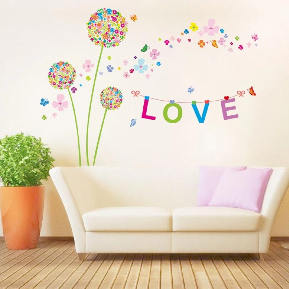2017"Beautifully colour Dandelion Wall Sticker Romance Decoration Wall Poster 60*90CM Home Decor flower wall decals love
2017"Beautifully colour Dandelion Wall Sticker Romance Decoration Wall Poster 60*90CM Home Decor flower wall decals love