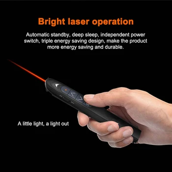 Wireless Presenter Remote Control Laser Light Presenter 2.4GHz Laser Pointer Flip Pen For PPT Powerpoint Presentation Flip
Wireless Presenter Remote Control Laser Light Presenter 2.4GHz Laser Pointer Flip Pen For PPT Powerpoint Presentation Flip