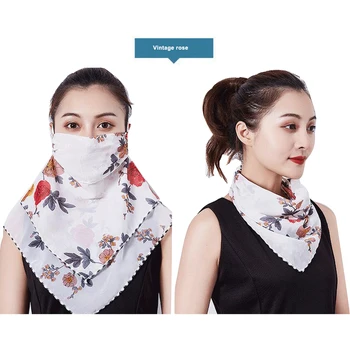 Silk Scarf Mask Sun Protection Triangle Neck Female Summer Spring Autumn to Cover Face Mask Ear Hanging Scarf Protection Mask
Silk Scarf Mask Sun Protection Triangle Neck Female Summer Spring Autumn to Cover Face Mask Ear Hanging Scarf Protection Mask