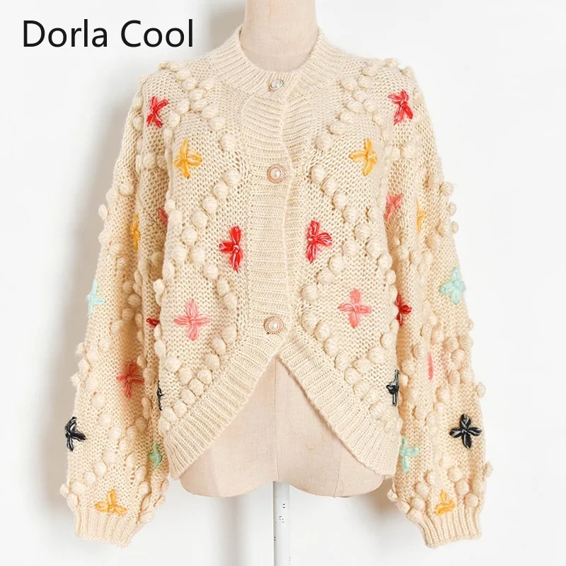 High Street Women Crochet Cardigans Embroidery Florals Balls Hollow Out Sweaters Long Lantern Sleeves Outerwear Knitted Clothing
High Street Women Crochet Cardigans Embroidery Florals Balls Hollow Out Sweaters Long Lantern Sleeves Outerwear Knitted Clothing