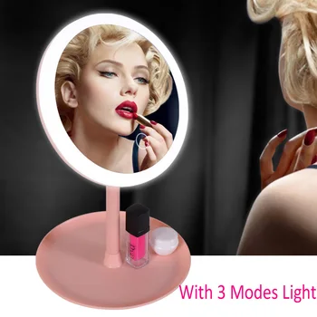 Makeup Mirror LED Vanity Mirrors Three Lights Cosmetic Miroir with Touch Stand Mirror Adjustable Lighted Make up Desk Mirrors
Makeup Mirror LED Vanity Mirrors Three Lights Cosmetic Miroir with Touch Stand Mirror Adjustable Lighted Make up Desk Mirrors