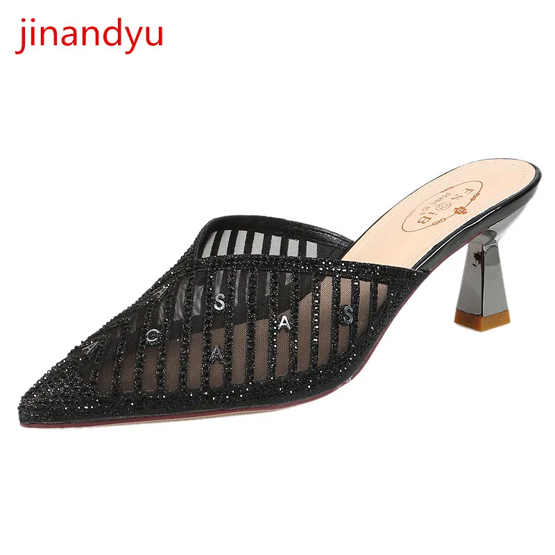 Bling Bling Woman Slippers High Heels Sandals Women Fashion Sexy Pointed Toe Gold Black Heels Slides Summer Party Slippers
Bling Bling Woman Slippers High Heels Sandals Women Fashion Sexy Pointed Toe Gold Black Heels Slides Summer Party Slippers