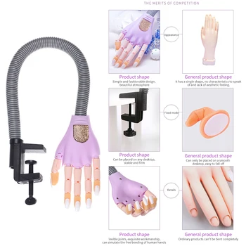 Nail Training Hand Flexible Artificial Tools Manicure Practice Simulation Fingers Model Display False Bendable Movable
Nail Training Hand Flexible Artificial Tools Manicure Practice Simulation Fingers Model Display False Bendable Movable