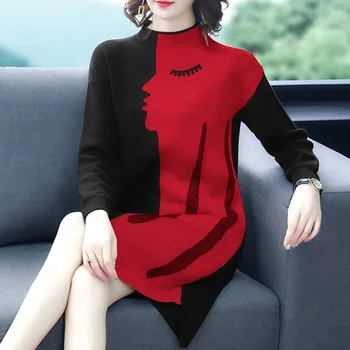 Lazy Wind Sweater Women's Middle School Long Money Backing Shirt 2019 Wool Knitting Dress Loose Outside Wear
Lazy Wind Sweater Women's Middle School Long Money Backing Shirt 2019 Wool Knitting Dress Loose Outside Wear