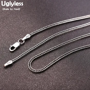Uglyless 1/1.6MM Thai Silver Snake Bone Chains Necklaces for Men Women Unisex Solid 925 Silver Necklaces NO Pendant Jewelry C097
Uglyless 1/1.6MM Thai Silver Snake Bone Chains Necklaces for Men Women Unisex Solid 925 Silver Necklaces NO Pendant Jewelry C097