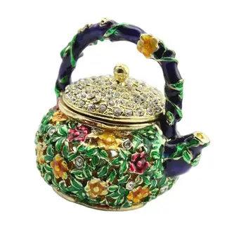 Mini Teapot Trinket Boxes Ornament Crystals ,Hand-painted Patterns Jewelry Box Hinged Collectible Ring Display Holders
Mini Teapot Trinket Boxes Ornament Crystals ,Hand-painted Patterns Jewelry Box Hinged Collectible Ring Display Holders