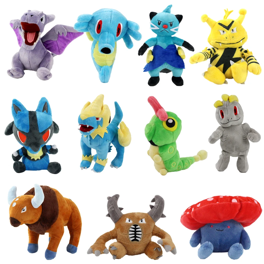13 28 см Vileplume Electabuzz Aerodactyl Lucario catterpie Horsea mahop Manectric плюшевые игрушки кукла