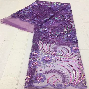 2020 high quality French Nigerian sequins net lace,African tulle mesh sequence lace fabric for party dress 5yards/lot purple
2020 high quality French Nigerian sequins net lace,African tulle mesh sequence lace fabric for party dress 5yards/lot purple