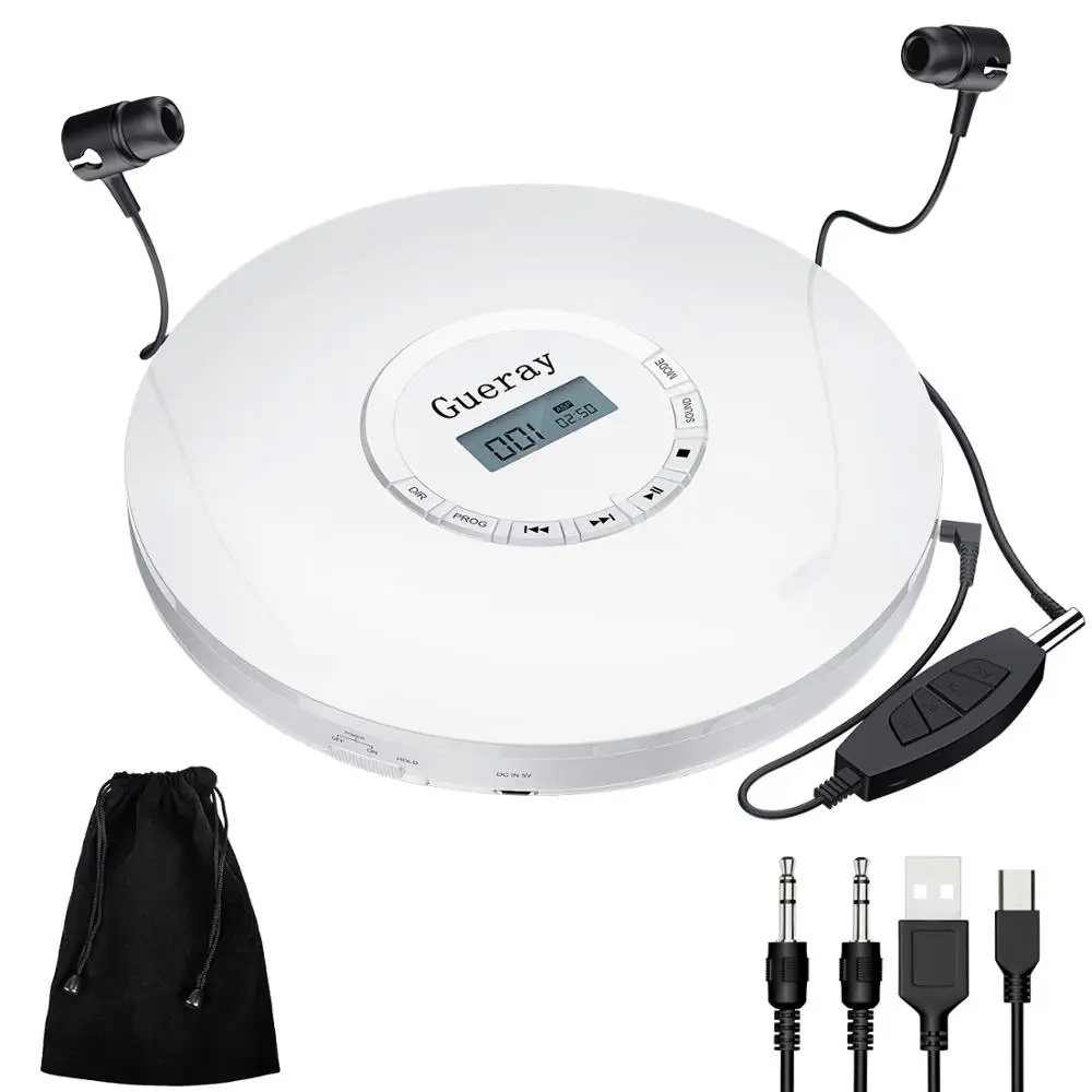Portable CD Player Rechargeable Personal Compact Disc Player Built-in Headphones HiFi Music Walkman CD Player with LCD Display
Portable CD Player Rechargeable Personal Compact Disc Player Built-in Headphones HiFi Music Walkman CD Player with LCD Display