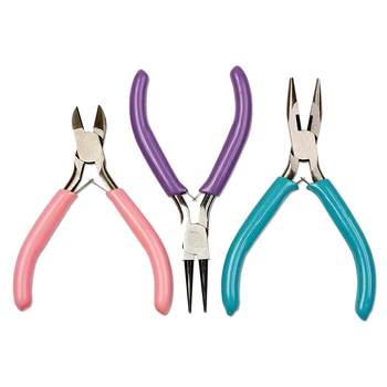 3Pcs Diy Craft And Jewelry Tool Pliers Chain Nose Plier Cutter Plier Round Nose Plier For Beading Jewelry Making
3Pcs Diy Craft And Jewelry Tool Pliers Chain Nose Plier Cutter Plier Round Nose Plier For Beading Jewelry Making