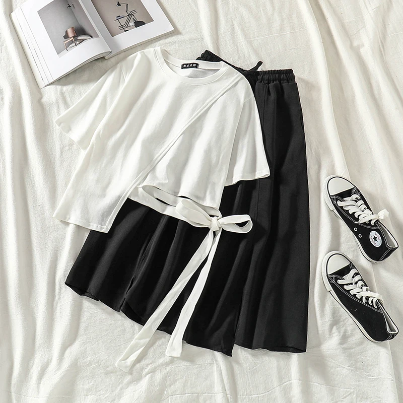 Mooirue Women Skirts 2 Piece Set For 2020 Summer Spring O Neck Bow T Shirt+elastic High Waist Skirts Korean Style Women Sets
Mooirue Women Skirts 2 Piece Set For 2020 Summer Spring O Neck Bow T Shirt+elastic High Waist Skirts Korean Style Women Sets