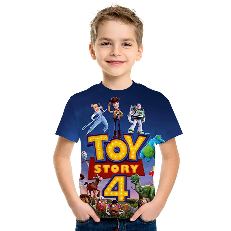 3D animated film Toy Story 4 child Cartoon clothing Boy and girl lovely Leisure shirt Short sleeve Kids Harajuku fashion T-shirt 
3D animated film Toy Story 4 child Cartoon clothing Boy and girl lovely Leisure shirt Short sleeve Kids Harajuku fashion T-shirt