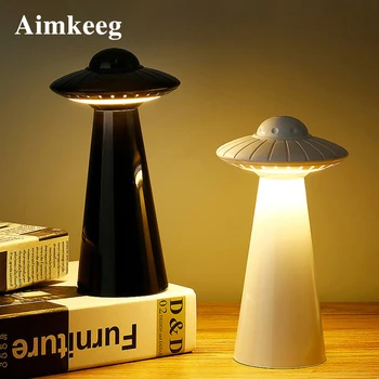 LED UFO Desk Night Light Novelty Dimmable Reading Table Lamp USB Rechargeable Bedside Smart Night Lamp for Student Children 
LED UFO Desk Night Light Novelty Dimmable Reading Table Lamp USB Rechargeable Bedside Smart Night Lamp for Student Children