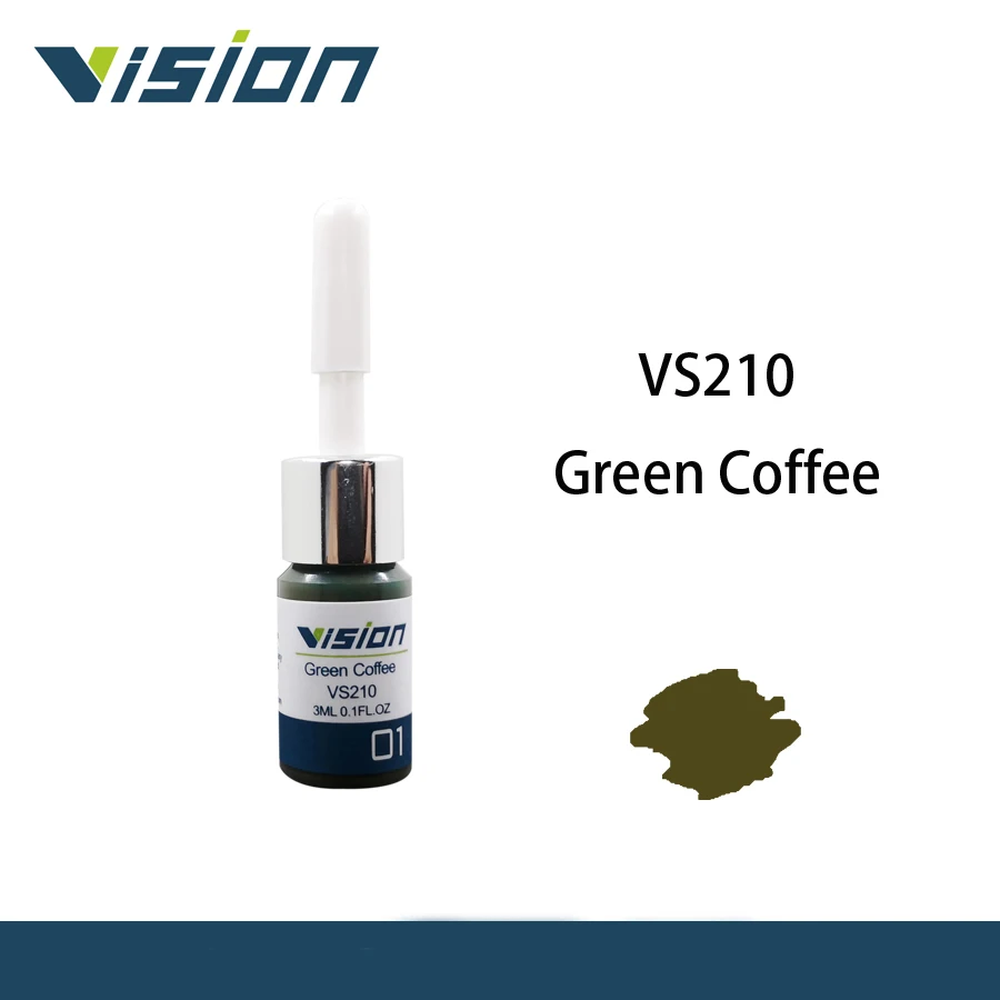VisionVS210Green Coffee 3ml Microblading Ink PigmentTattoo InkBrand PermanentMakeup Pigment for Eyebrow Eyeliner lip 100% Plant 
VisionVS210Green Coffee 3ml Microblading Ink PigmentTattoo InkBrand PermanentMakeup Pigment for Eyebrow Eyeliner lip 100% Plant