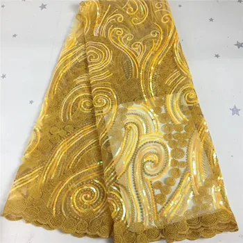 High Quality Sequins Lace Fabrics 2020 Latest African Sequence Lace Fabric for Bridal Lace Nigerian Net Lace Fabric yellow
High Quality Sequins Lace Fabrics 2020 Latest African Sequence Lace Fabric for Bridal Lace Nigerian Net Lace Fabric yellow