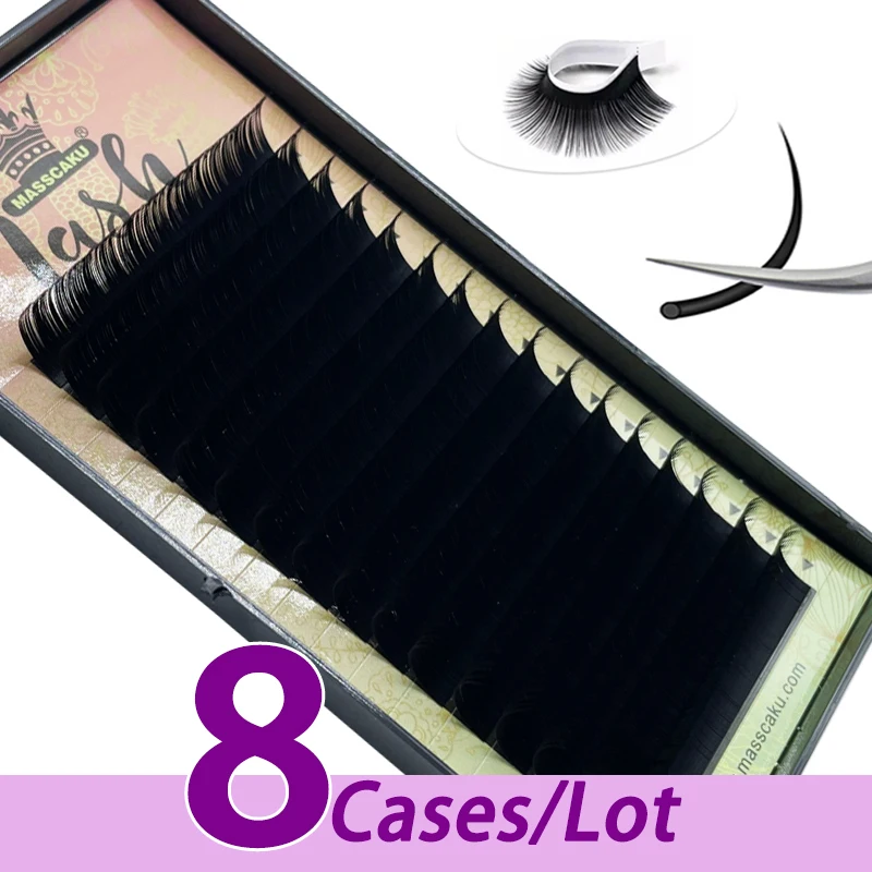 8pcs/lot MASSCAKU wholesale russian natural all size individual fake mink eyelash extension glossy black eyelashes for beauty
8pcs/lot MASSCAKU wholesale russian natural all size individual fake mink eyelash extension glossy black eyelashes for beauty