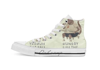 

HUNGRY LIKE THE WOLF breathable Casual High Top lace-up Canvas shoes sneakers Drop shipping