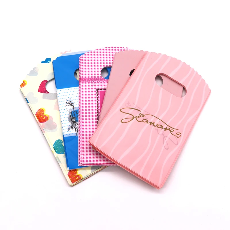 

50PCS Plastic Bag Small Jewelry Candy Lovely Bag For Packaging Earring Necklace Gift Pocket Bags Mini Pouches Eco-friendly