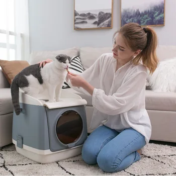 Free Cabin Top Open Cat Litter Box Pet Supplies Two-Door Closed Cat Toilet Anti-Splash Folding Cat Toilet Cat Bedpans
Free Cabin Top Open Cat Litter Box Pet Supplies Two-Door Closed Cat Toilet Anti-Splash Folding Cat Toilet Cat Bedpans