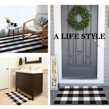 Cotton Buffalo Plaid Area Rugs Black And White Carpets Checkered Outdoor Mats Floormat For Kitchen Bathroom Bedroom Living
Cotton Buffalo Plaid Area Rugs Black And White Carpets Checkered Outdoor Mats Floormat For Kitchen Bathroom Bedroom Living