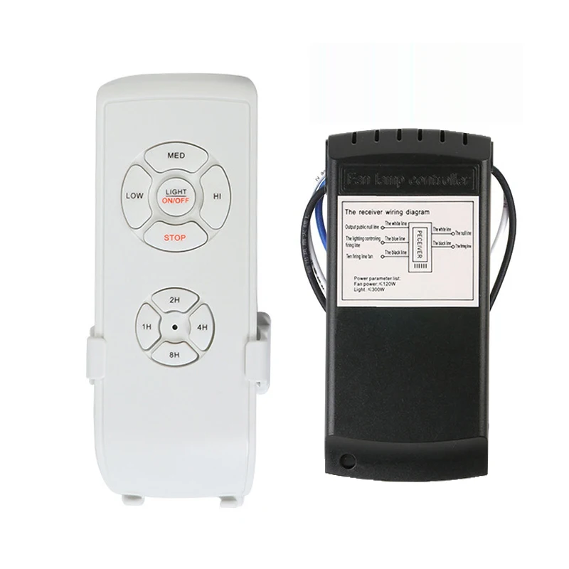 Universal Ceiling Fan Lamp Remote Control Kit AC 110-240V Timing Setting Switch Adjusted Wind Speed Transmitter Receiver
Universal Ceiling Fan Lamp Remote Control Kit AC 110-240V Timing Setting Switch Adjusted Wind Speed Transmitter Receiver