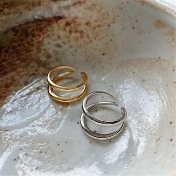 RUIYI S925 Sterling Silver Women Minimalist Double Layered Simple Rings Girls Fashion Classic Hollow Niche 18K Gold Mini Ring
RUIYI S925 Sterling Silver Women Minimalist Double Layered Simple Rings Girls Fashion Classic Hollow Niche 18K Gold Mini Ring