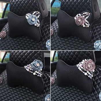 Summer Ice Silk Car Seat Neck Support Pearl Mesh Headrest Pillow Auto Safety Tulip Flower Head Cushion Pililows For Girls Women
Summer Ice Silk Car Seat Neck Support Pearl Mesh Headrest Pillow Auto Safety Tulip Flower Head Cushion Pililows For Girls Women