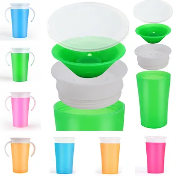 260ML 360°Rotated Baby Learning Drinking Cup With Double Handle LeakProof Child Water Cup Bottle Learning Drinking plastic Cups
260ML 360°Rotated Baby Learning Drinking Cup With Double Handle LeakProof Child Water Cup Bottle Learning Drinking plastic Cups