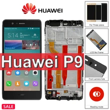 Écran tactile LCD de remplacement avec cadre, 5.2 pouces, pour Huawei P9 EVA-L09,EVA-L19,EVA-L29,EVA-AL00, Original=