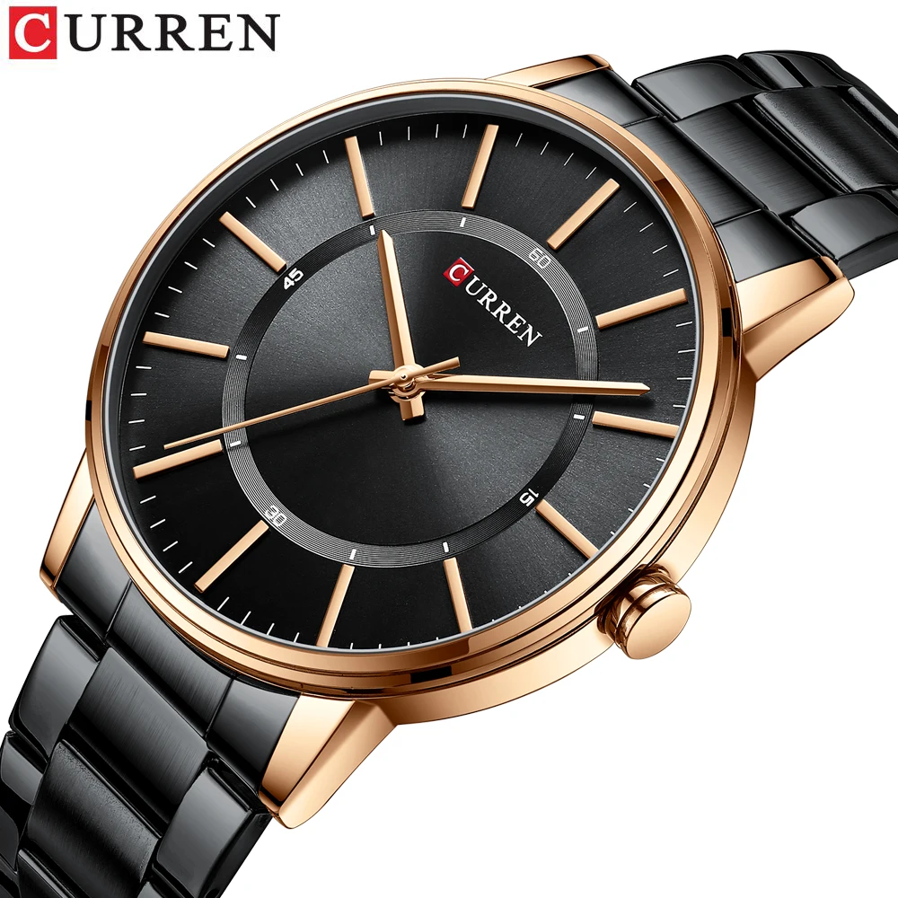 CURREN Men Fashion Black Golden Quartz Watches Waterproof Stainless Steel Wristwatches Military Sports Clock Relogio Masculino 
CURREN Men Fashion Black Golden Quartz Watches Waterproof Stainless Steel Wristwatches Military Sports Clock Relogio Masculino