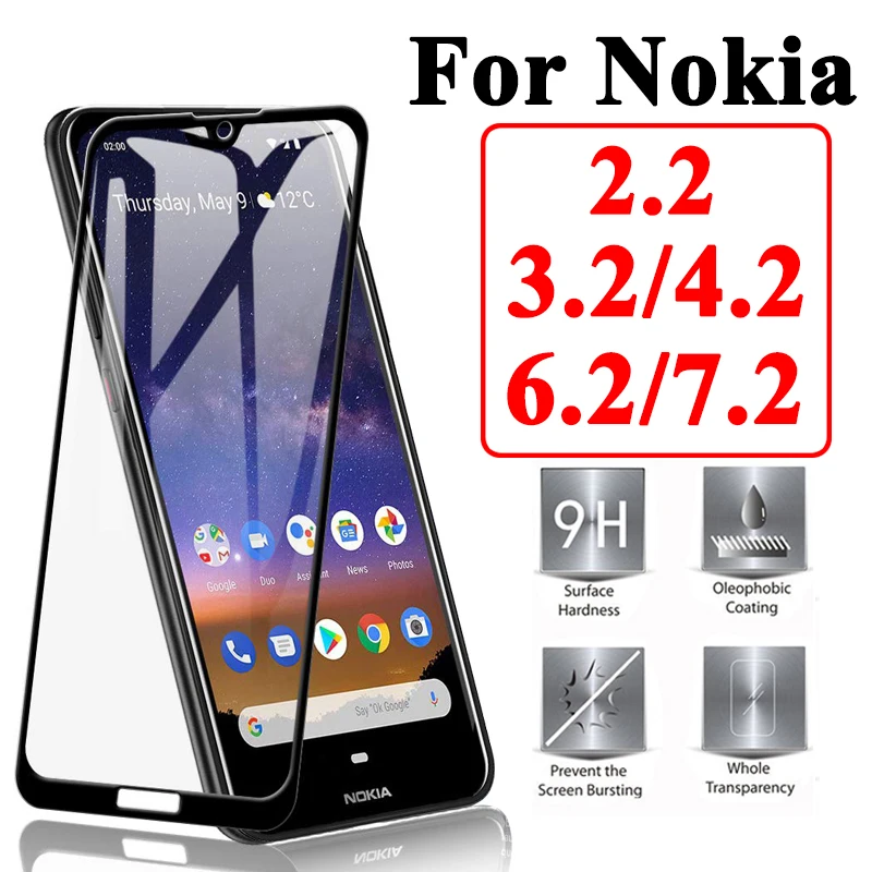 Защитное стекло для nokia 2 3 4 6 7 закаленное на nokia2.2 nokia3.2 nokia4.2 nokia6.2 nokia7.2 защита экрана