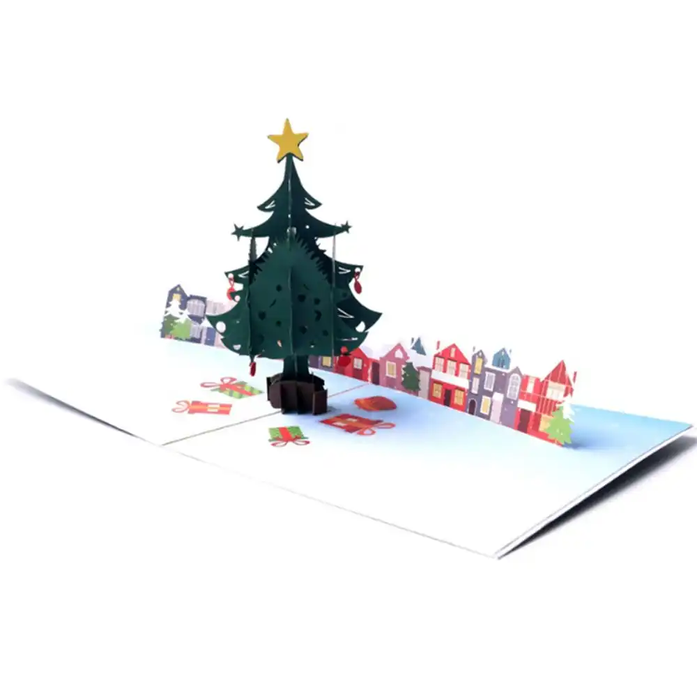 3d paper santa claus christmas souvenirs 3d card greeting cards
