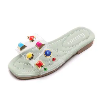Summer Little Girl Shoes Kids Slippers Girls Rivet Soft Slippers Olid Color Open Toe Falt Princess Fashion Non-slip Shoes
Summer Little Girl Shoes Kids Slippers Girls Rivet Soft Slippers Olid Color Open Toe Falt Princess Fashion Non-slip Shoes