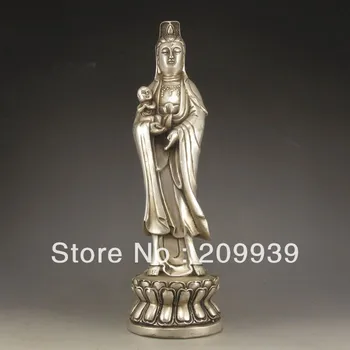 001069 Chinese Bronze Statue - Kwan-yin w Ming Dynasty Xuan De Mark 
001069 Chinese Bronze Statue - Kwan-yin w Ming Dynasty Xuan De Mark