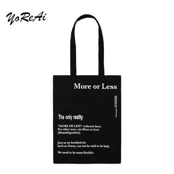 YoReAi New Letters Printed Canvas Handbag Shopping Bag Simple Wild Tote Long Section of Street Shooting Students Shoulder Bag
YoReAi New Letters Printed Canvas Handbag Shopping Bag Simple Wild Tote Long Section of Street Shooting Students Shoulder Bag