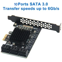 PCIE 1X Adapter 4/6/10 Ports PCIE X4/X8/X16 to SATA 3.0 6Gbps Rate Riser Expansion Card SATA III PCI Express for PC Compute
PCIE 1X Adapter 4/6/10 Ports PCIE X4/X8/X16 to SATA 3.0 6Gbps Rate Riser Expansion Card SATA III PCI Express for PC Compute