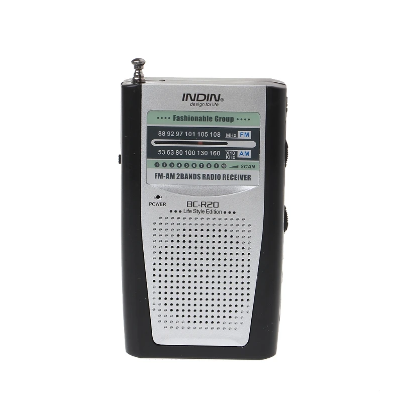 Portable Mini Slim Radio 2-Band AM FM World Receiver DC 3V Telescopic Antenna BC-R20 77UA
Portable Mini Slim Radio 2-Band AM FM World Receiver DC 3V Telescopic Antenna BC-R20 77UA