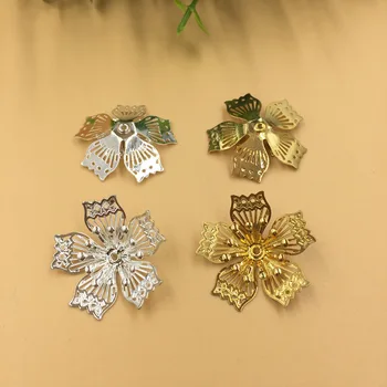 JXMYLAI 10PCS Copper 28mm Flowers Setting Hollow Out Filigree Flowers Bead Caps Gold/Silver Color Charm DIY Jewelry Accessories
JXMYLAI 10PCS Copper 28mm Flowers Setting Hollow Out Filigree Flowers Bead Caps Gold/Silver Color Charm DIY Jewelry Accessories