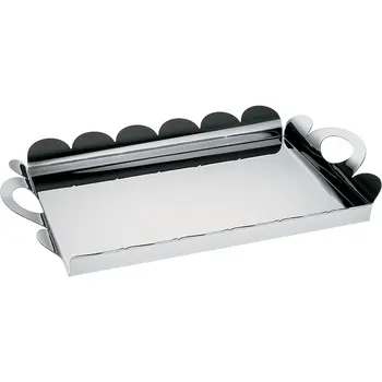 Alessi AM02 fence rectangle tray with scalloped edge and handles polished steel, 52.5 cm tableware
Alessi AM02 fence rectangle tray with scalloped edge and handles polished steel, 52.5 cm tableware