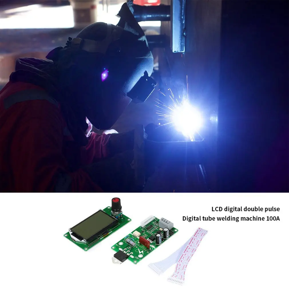 100A LCD Digital Double Pulse Encoder Spot Welder Control Board Module DIY For 18650 Lithium Battery |