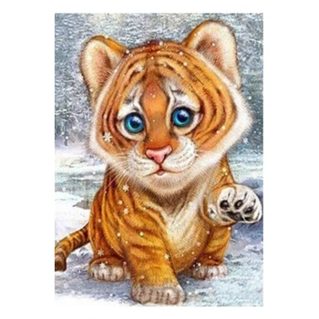 Diamond Rhinestones Diamond Embroidery Full Circular Diamond Painting Animal Tiger Cross Stitch Resin Drill Home Decoration 
Diamond Rhinestones Diamond Embroidery Full Circular Diamond Painting Animal Tiger Cross Stitch Resin Drill Home Decoration