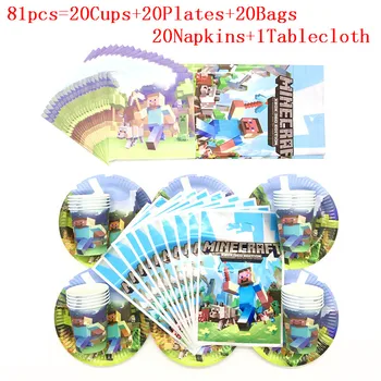 81pcs/51pcs Mining Pixel Game Birthday Party Decorations Disposable Tableware Sets Plates Kids Birthday Event Party Baby Shower
81pcs/51pcs Mining Pixel Game Birthday Party Decorations Disposable Tableware Sets Plates Kids Birthday Event Party Baby Shower