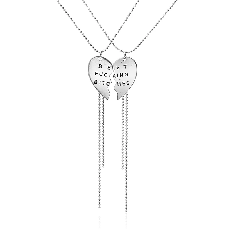 Ожерелье Подвеска для лучших друзей в форме сердца из цинкового сплава