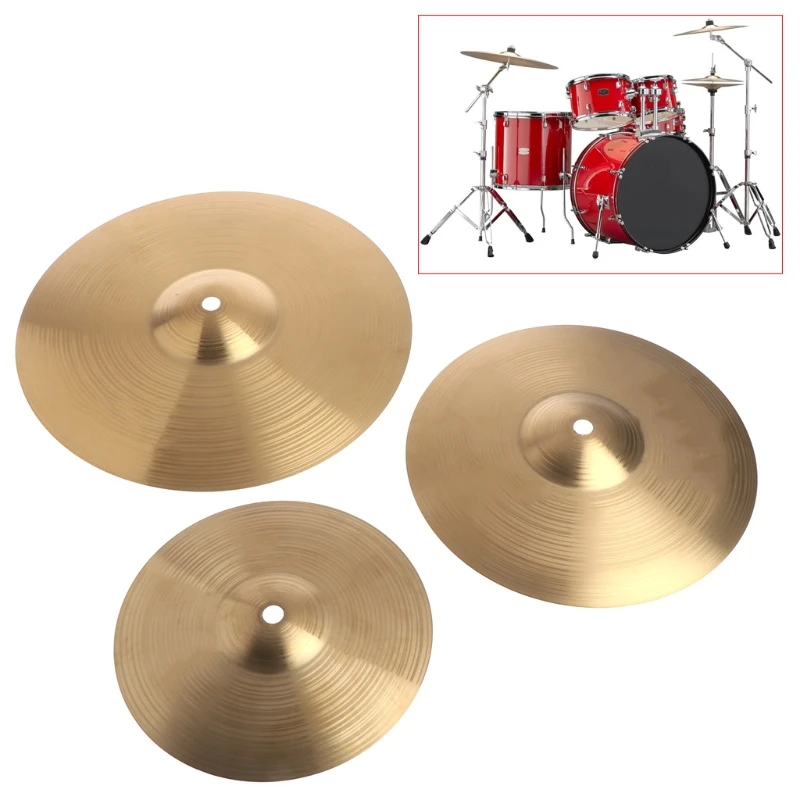 Beginner Copper Alloy Crash Cymbal Drum Durable Brass Percussion Instrument 8 10 | Спорт и развлечения