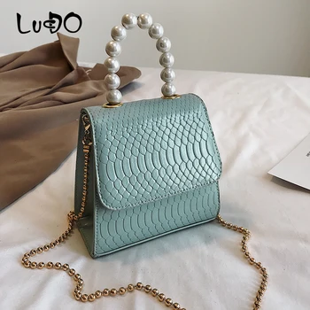 LUCDO Fashion New Pearl Totes Bag PU Leather Women Designer Handbag Crocodile Pattern Chain Shoulder Messenger Bags Sac A Main
LUCDO Fashion New Pearl Totes Bag PU Leather Women Designer Handbag Crocodile Pattern Chain Shoulder Messenger Bags Sac A Main