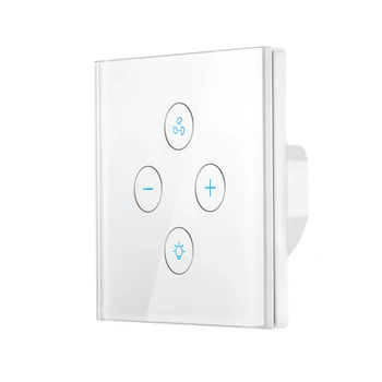 Wifi Smart Ceiling Fan Light Wall Switch,Smart Life/Tuya App Remote For Fan Light Compatible With Alexa
Wifi Smart Ceiling Fan Light Wall Switch,Smart Life/Tuya App Remote For Fan Light Compatible With Alexa