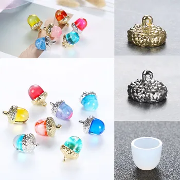 DIY Silicone Mold Pendant Cap Holder Epoxy Resin Jewelry Making Tools Necklace Molds 3D Solid Handmade Gifts Gold Silver Color
DIY Silicone Mold Pendant Cap Holder Epoxy Resin Jewelry Making Tools Necklace Molds 3D Solid Handmade Gifts Gold Silver Color